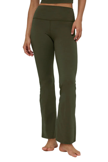 ALO Softsculpt High-Waist 7/8 Bootcut Legging Green Olive