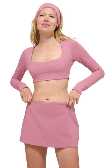ALO Softsculpt Precision Long Sleeve Bra Pink Wild Rose