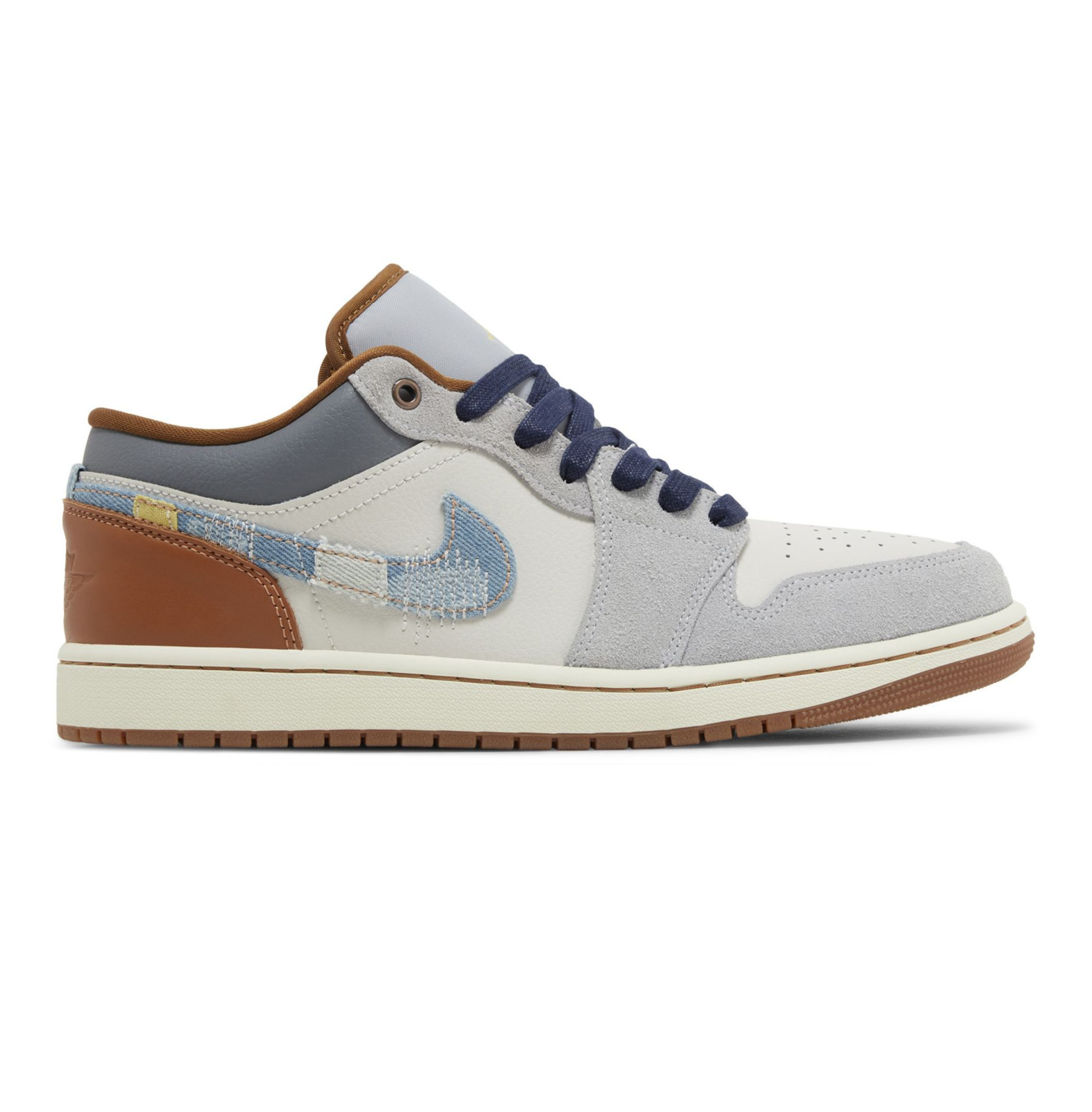 Air Jordan 1 Low 'Phantom Repaired Denim Swoosh'
