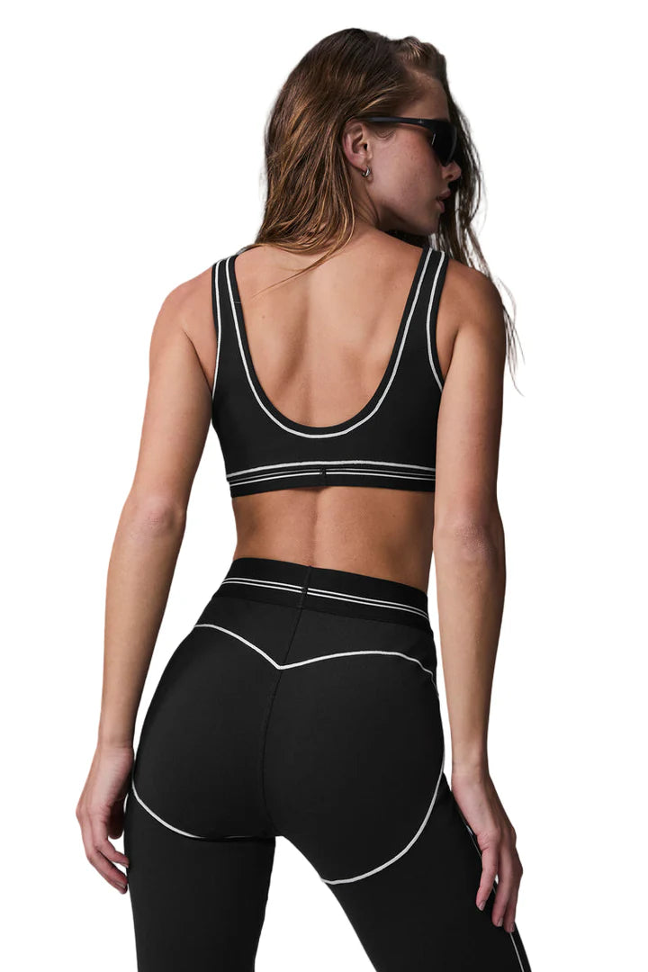 Airbrush Heart Throb Bra Black/White