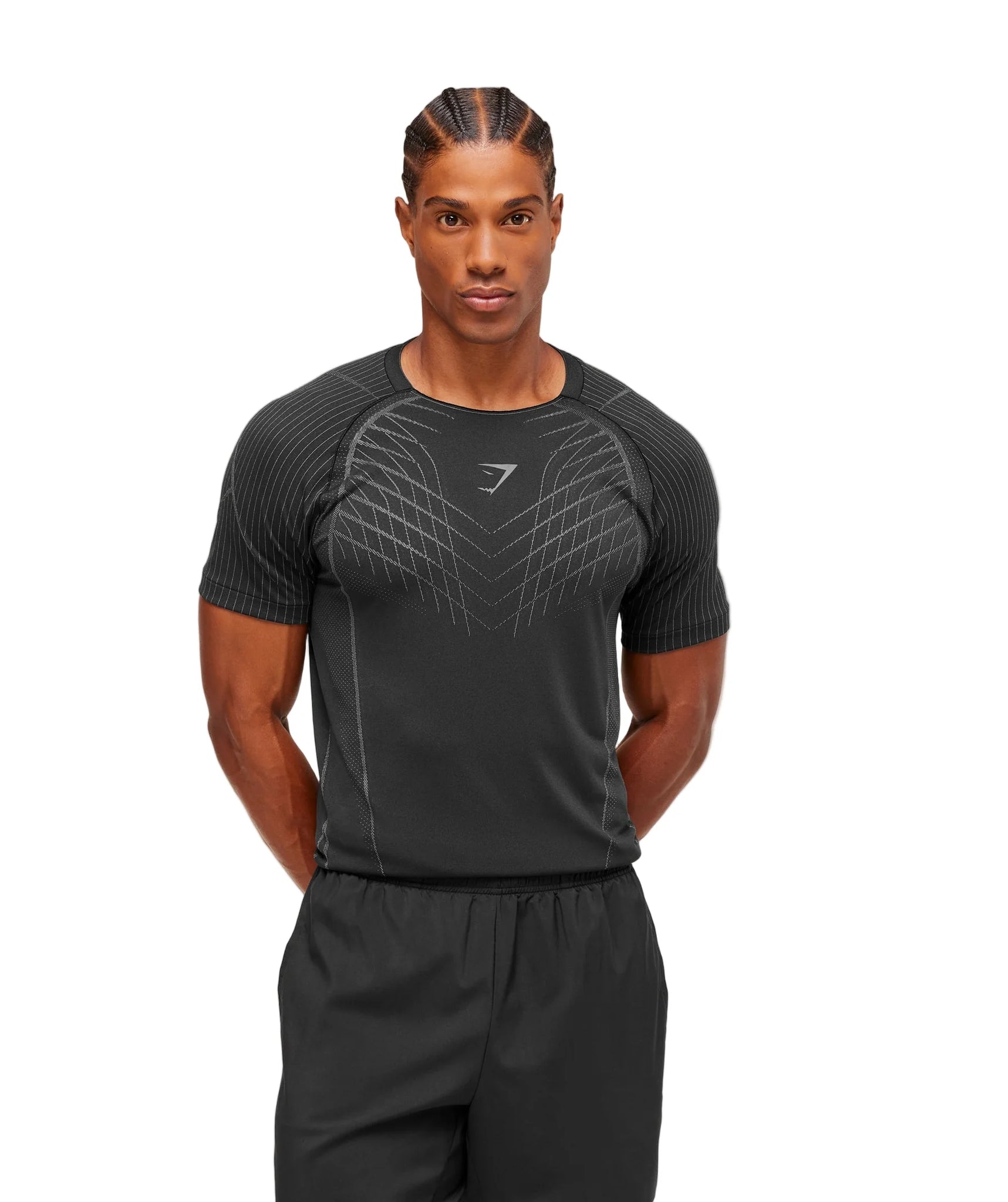 Apex Seamless T-Shirt slim fit Black/Dark Grey