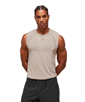 Apex Seamless Tank slim fit Mushroom Grey/Pitch Grey
