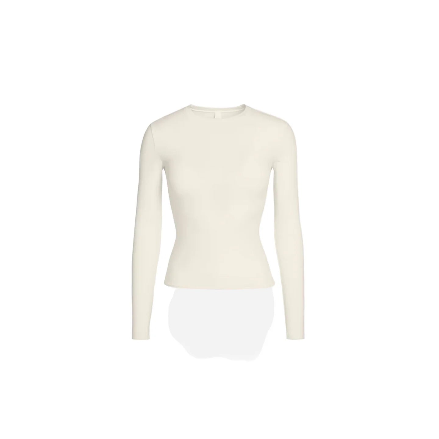 COTTON JERSEY LONG SLEEVE T-SHIRT BONE