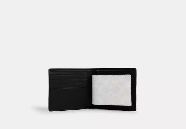 Coach 3 In 1 Wallet In Signature Canvas With Varsity Stripe