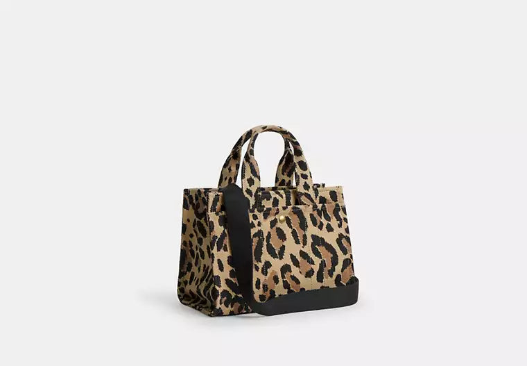 Coach Cargo Tote Bag 26 With Leopard Print