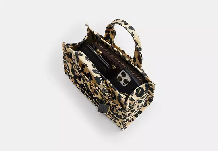 Coach Cargo Tote Bag 26 With Leopard Print