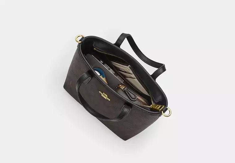 Coach City Mini Tote Bag In Signature Canvas