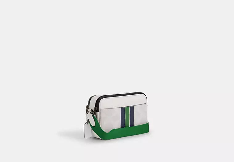 Graham Crossbody Bag In Signature Canvas With Varsity Stripe