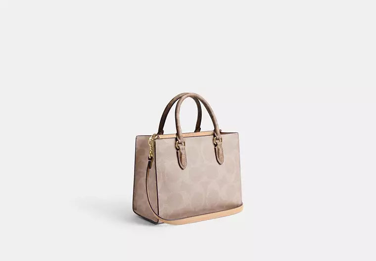 Coach Maggie Small Tote Bag In Blocked Signature Canvas