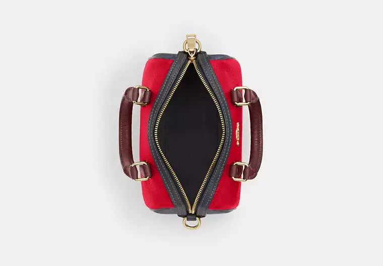 Mini Rowan Crossbody Bag In Colorblock Signature Canvas
