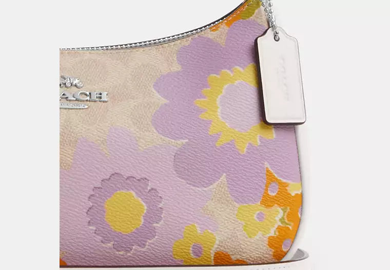 Teri Shoulder Bag In Signature Canvas With Floral Print