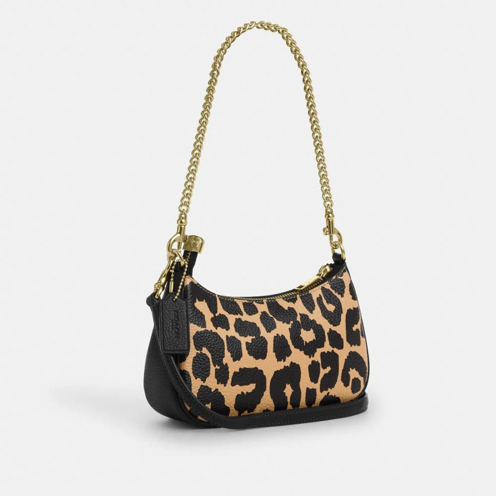 Coach Teri Shoulder Bag With Leopard Print