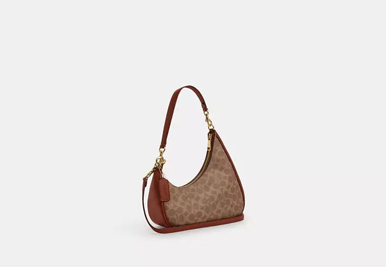 Coach Twisted Teri Shoulder Bag In Signature Canvas