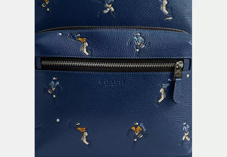 West Backpack With Baseball Print