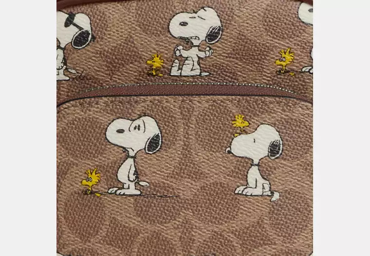Coach X Peanuts Racer Sling Pack In Signature Canvas With Snoopy Print