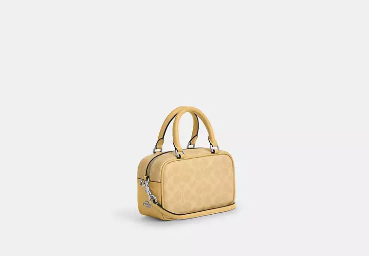 Coach X Peanuts Satchel Crossbody Bag In Signature Canvas With Charlie Brown
