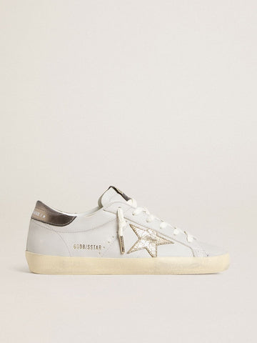 Super-Star with crackle leather star and metallic foiled leather heel tab