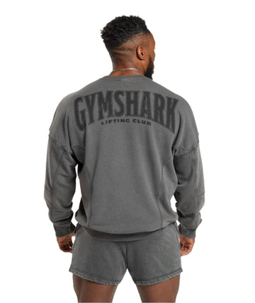 Gymshark Heritage Washed Crew - Onyx Grey