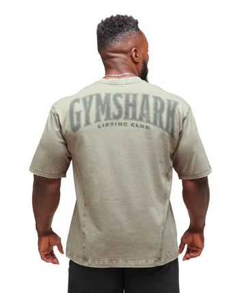 Gymshark Heritage Washed T-Shirt - Stone Grey