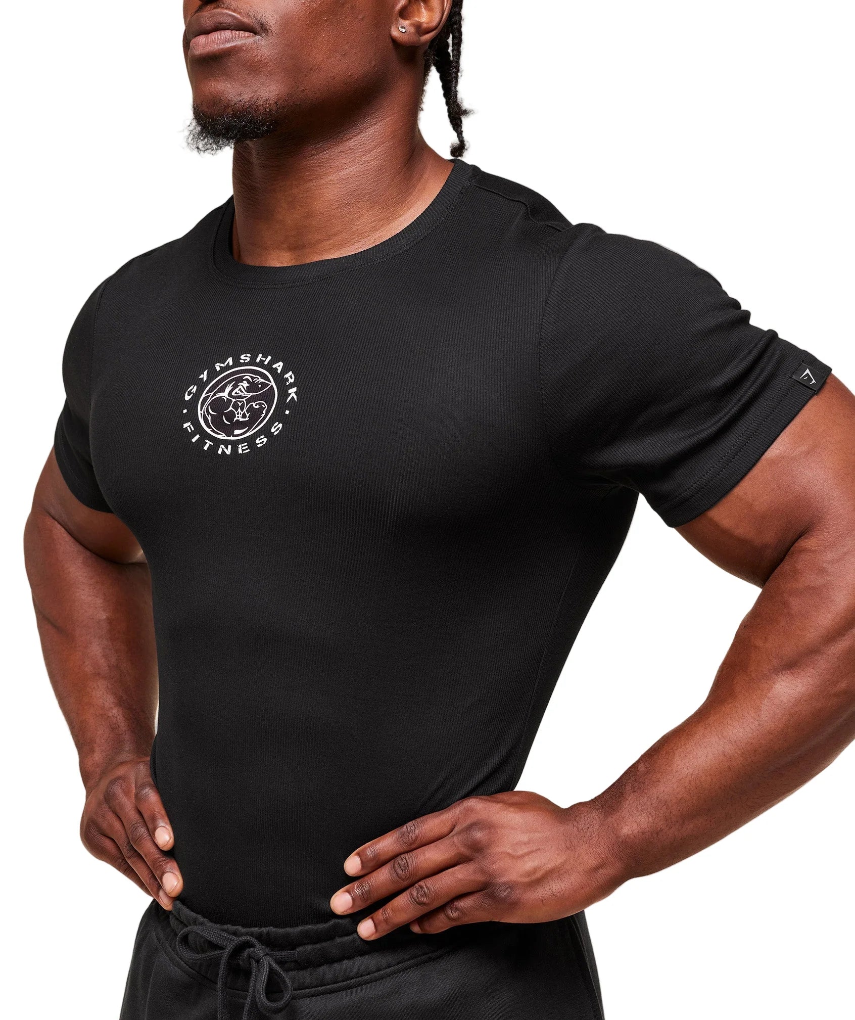 Gymshark Legacy Ribbed T-Shirt Black