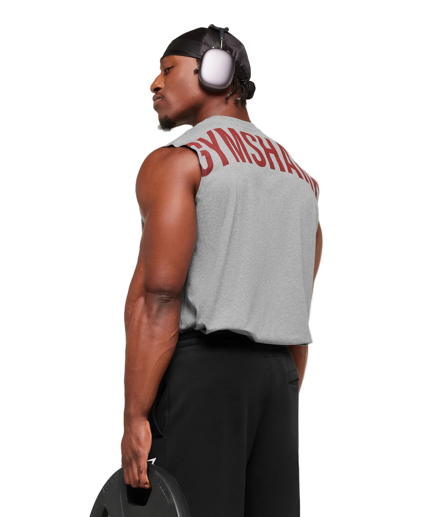 Gymshark Power Cut Off Tank - Charcoal Core Marl