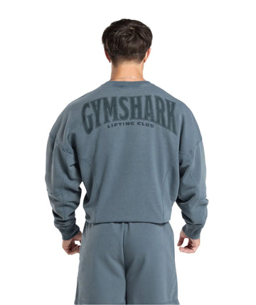 Gymshark Heritage Washed Crew - Titanium Blue
