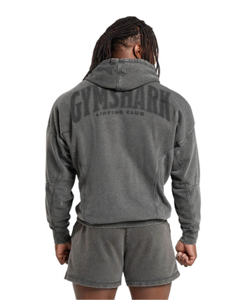 Gymshark Heritage Washed Hoodie - Onyx Grey