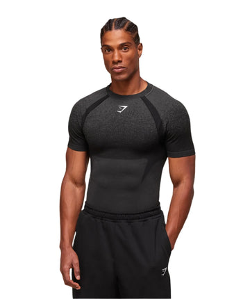 Gymshark Shadow Seamless T Shirt - Black