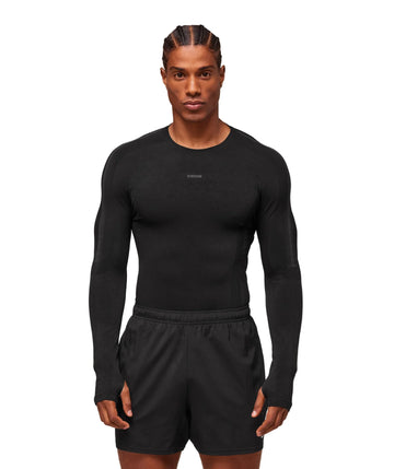 Gymshark everywear Warp Knit Long Sleeve T-Shirt - Black