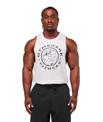 Legacy Drop Arm Tank slim fit White