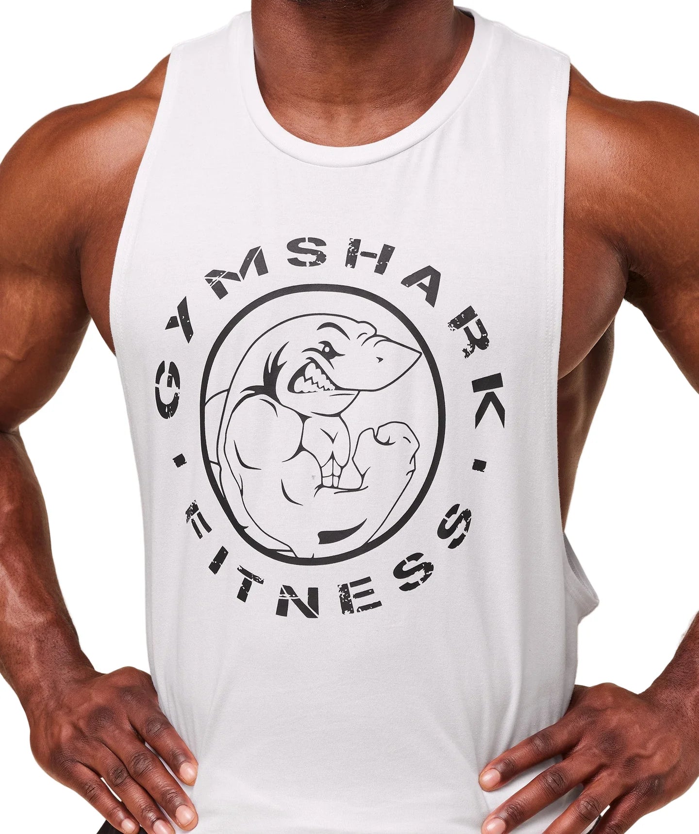 Legacy Drop Arm Tank slim fit White