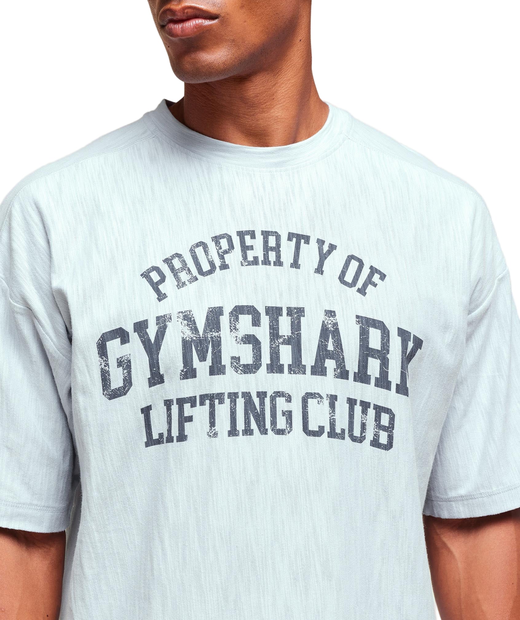 Lightweight Slub Textured T-Shirt oversized fit Smoke Blue