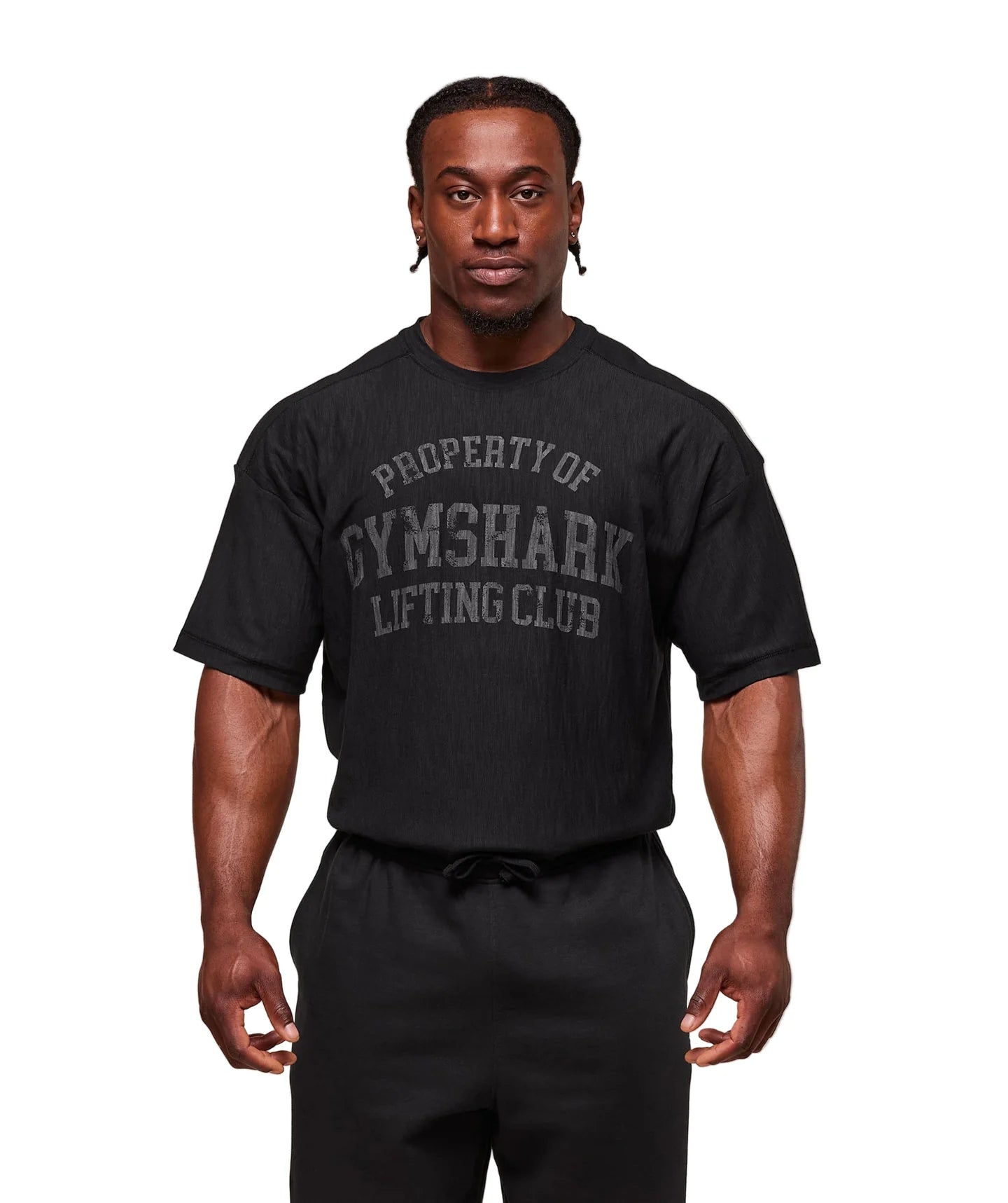Lightweight Slub Textured T-Shirt oversized fit Black