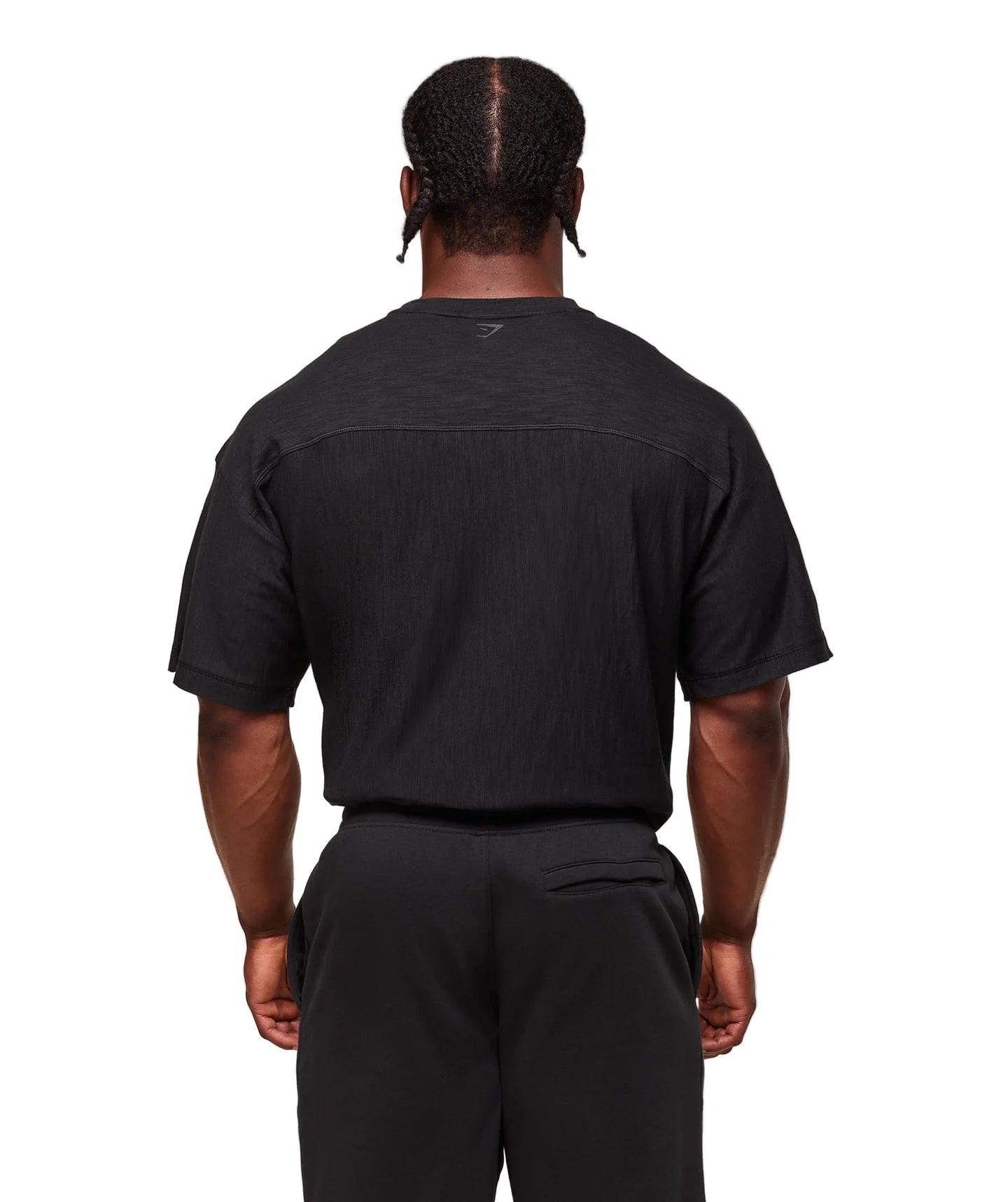 Lightweight Slub Textured T-Shirt oversized fit Black