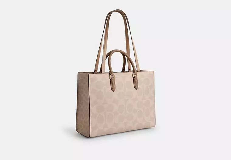 Coach Maggie Tote Bag In Blocked Signature Canvas