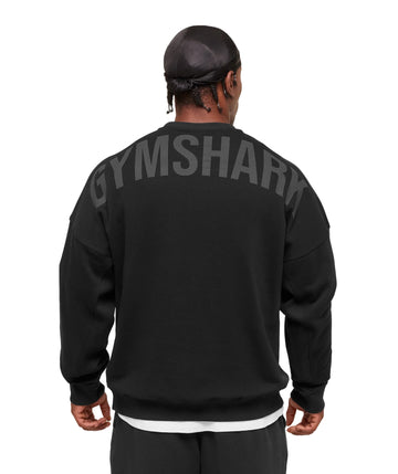 Power Crew oversized fit Black/Asphalt Grey
