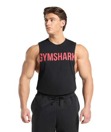 Prime Drop Arm Tank slim fit Black/Vivid Red