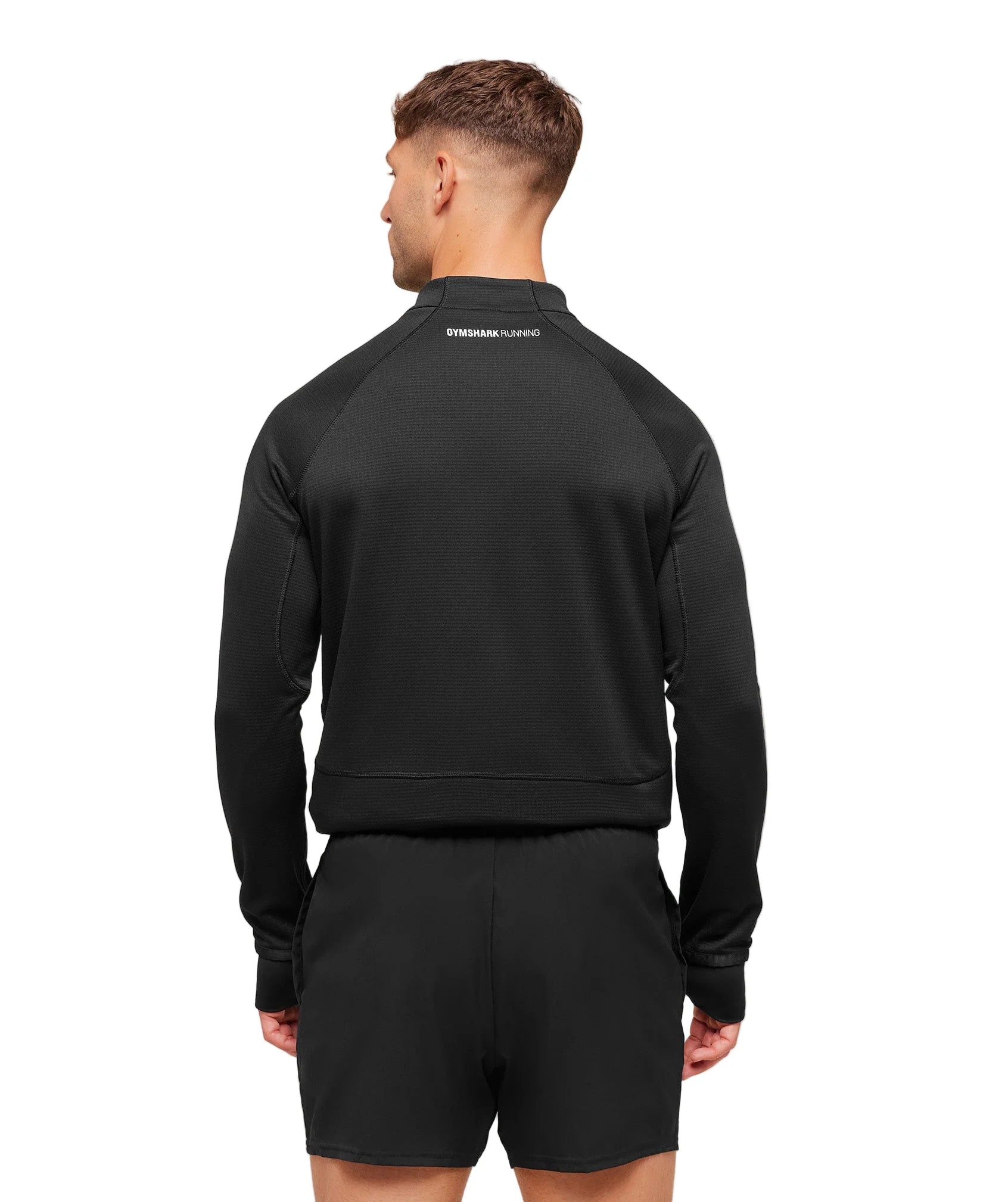 Running 1/4 Zip slim fit Black