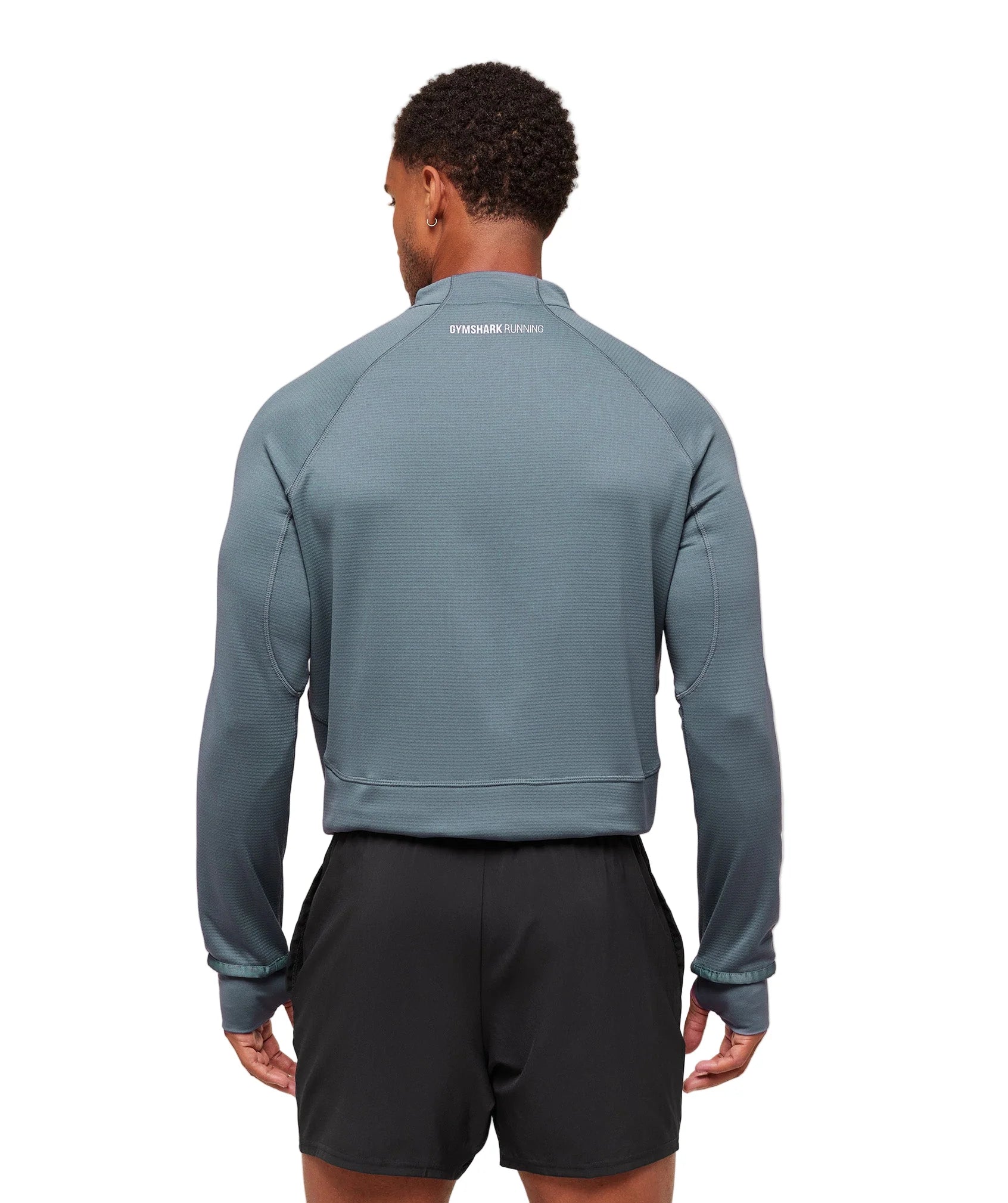 Running 1/4 Zip slim fit Iron Blue