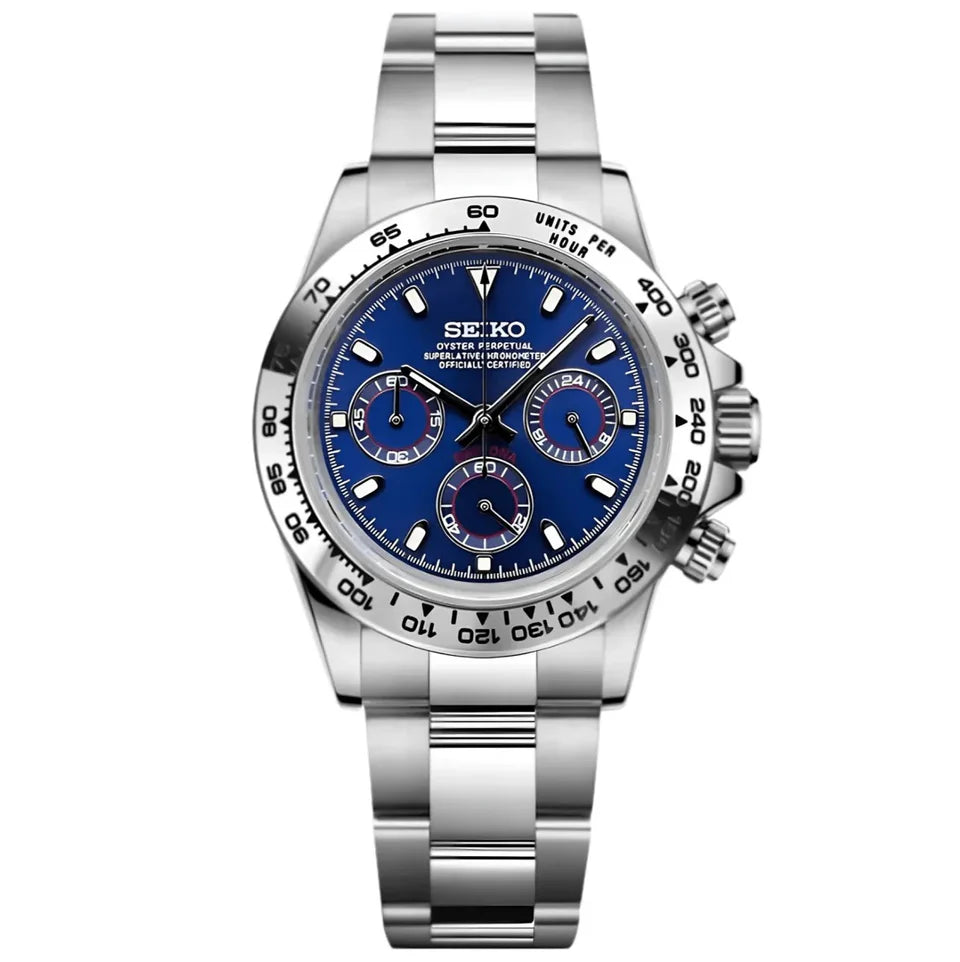 SEIKO MOD DATEJUST BLUE STEEL