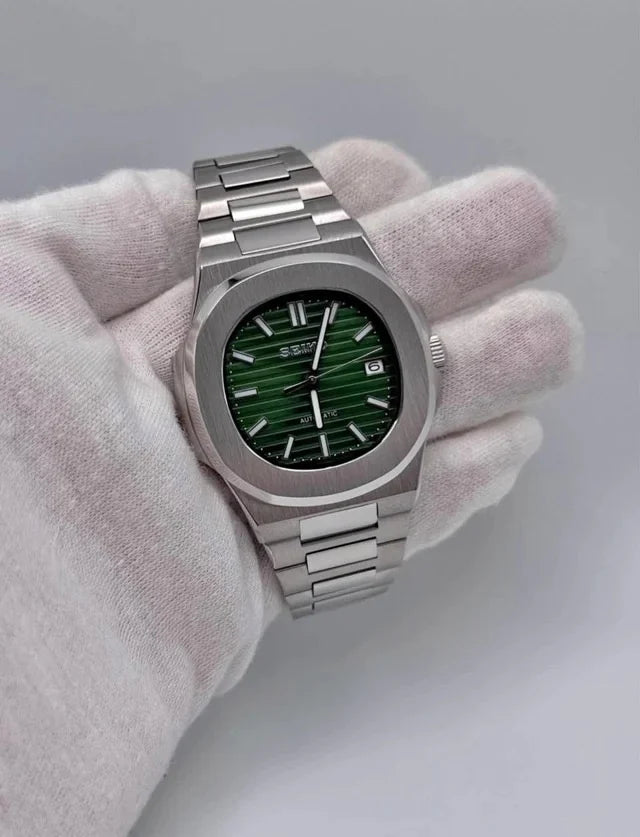 SEIKO MOD NAUTILUS METALLIC GREEN