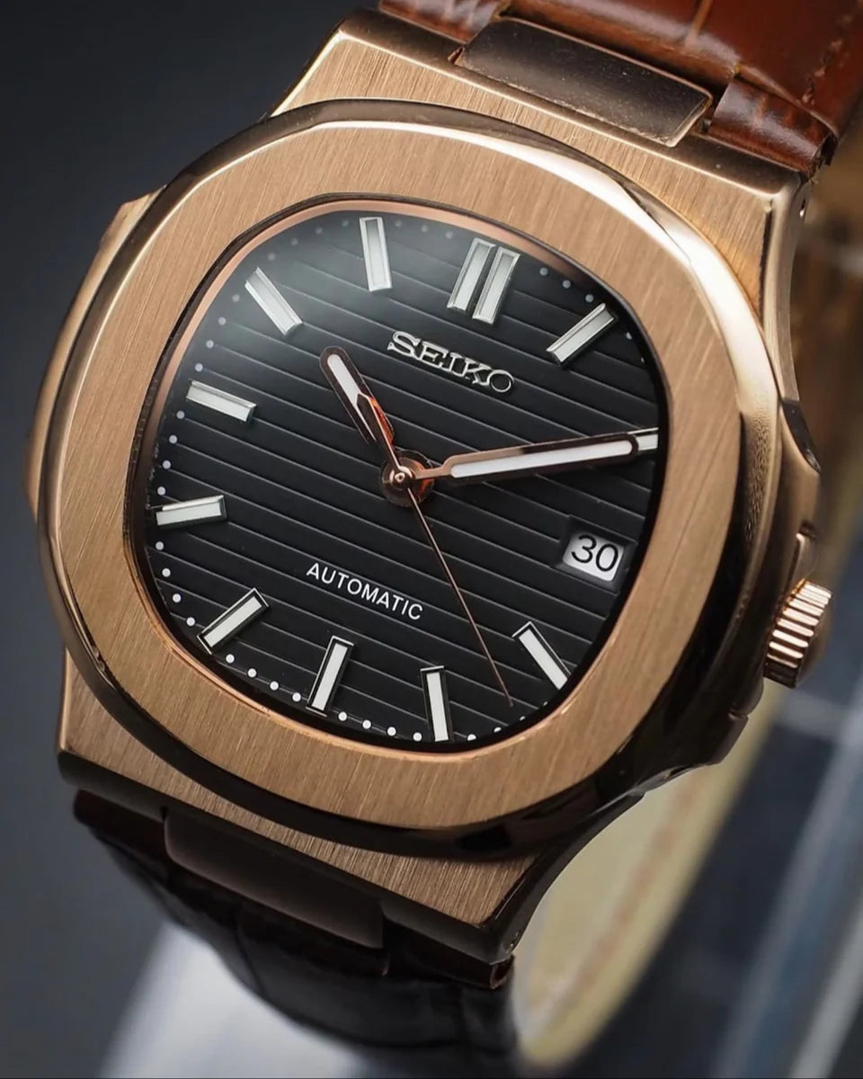 SEIKO MOD NAUTILUS ROSE GOLD / BLACK