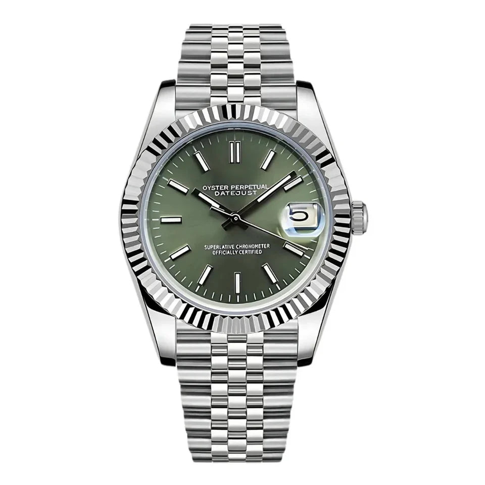 SEIKO MOD DATEJUST MINT GREEN