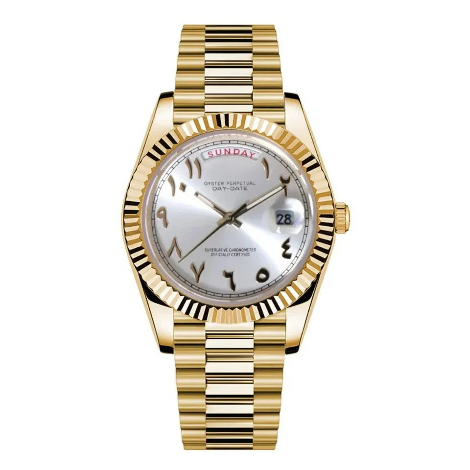 SEIKO MOD DAYDATE GOLD - WHITE ARABIC