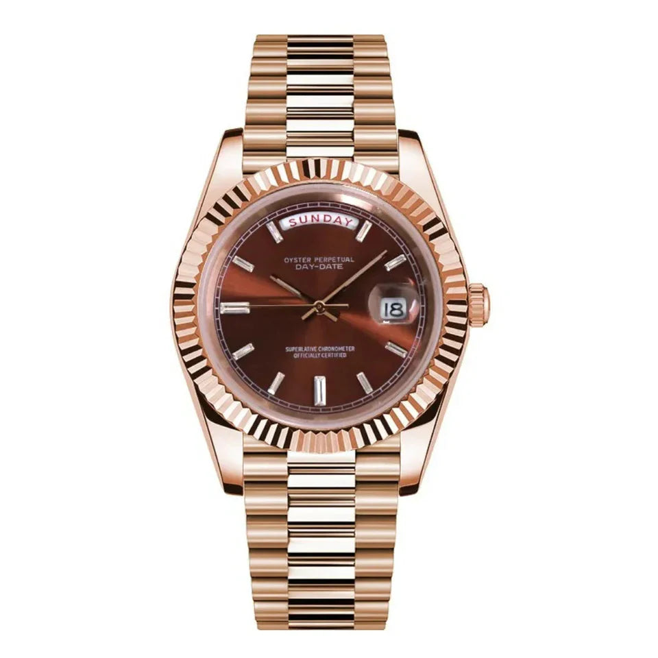 SEIKO MOD DAYDATE ROSEGOLD CHOCOLATE ARABIC