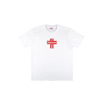 SUPREME CROSS BOX LOGO TEE "WHITE"