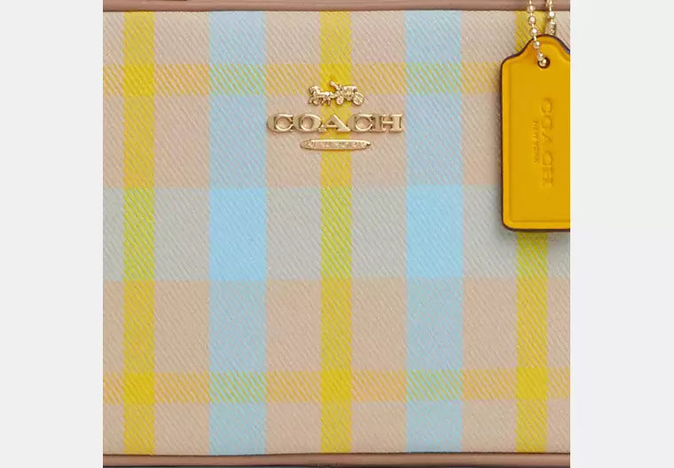 Satchel Crossbody Bag With Plaid Print