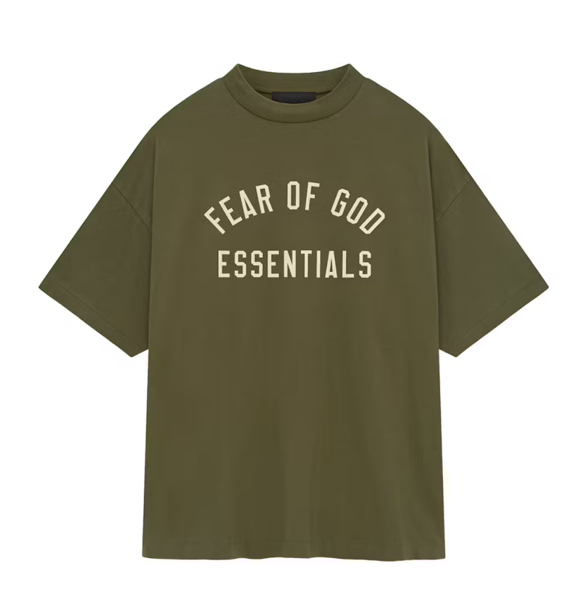 Fear of God Essentials Jersey Crewneck Tee 'Military'