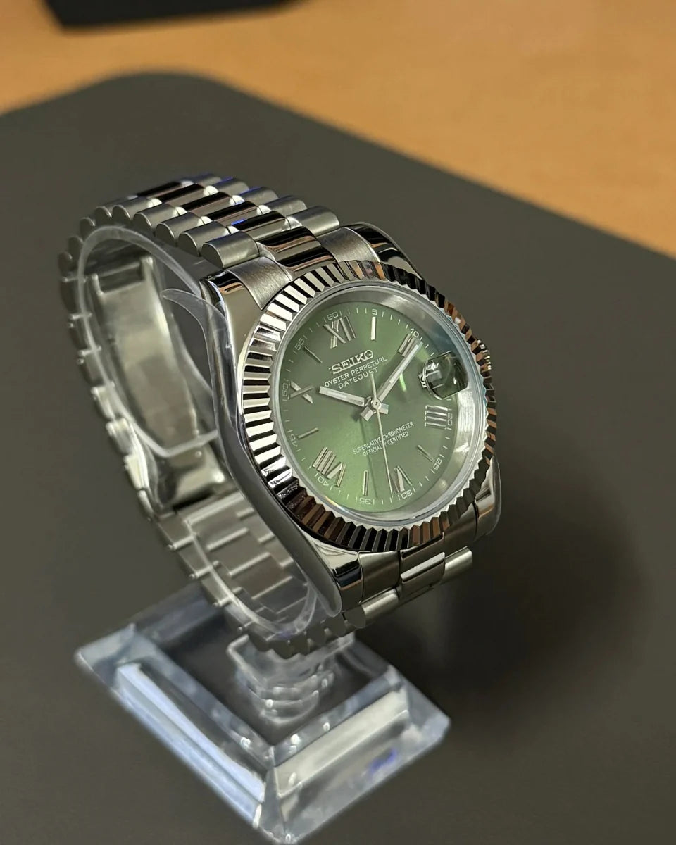 SEIKO MOD OYST GREEN ROMAN