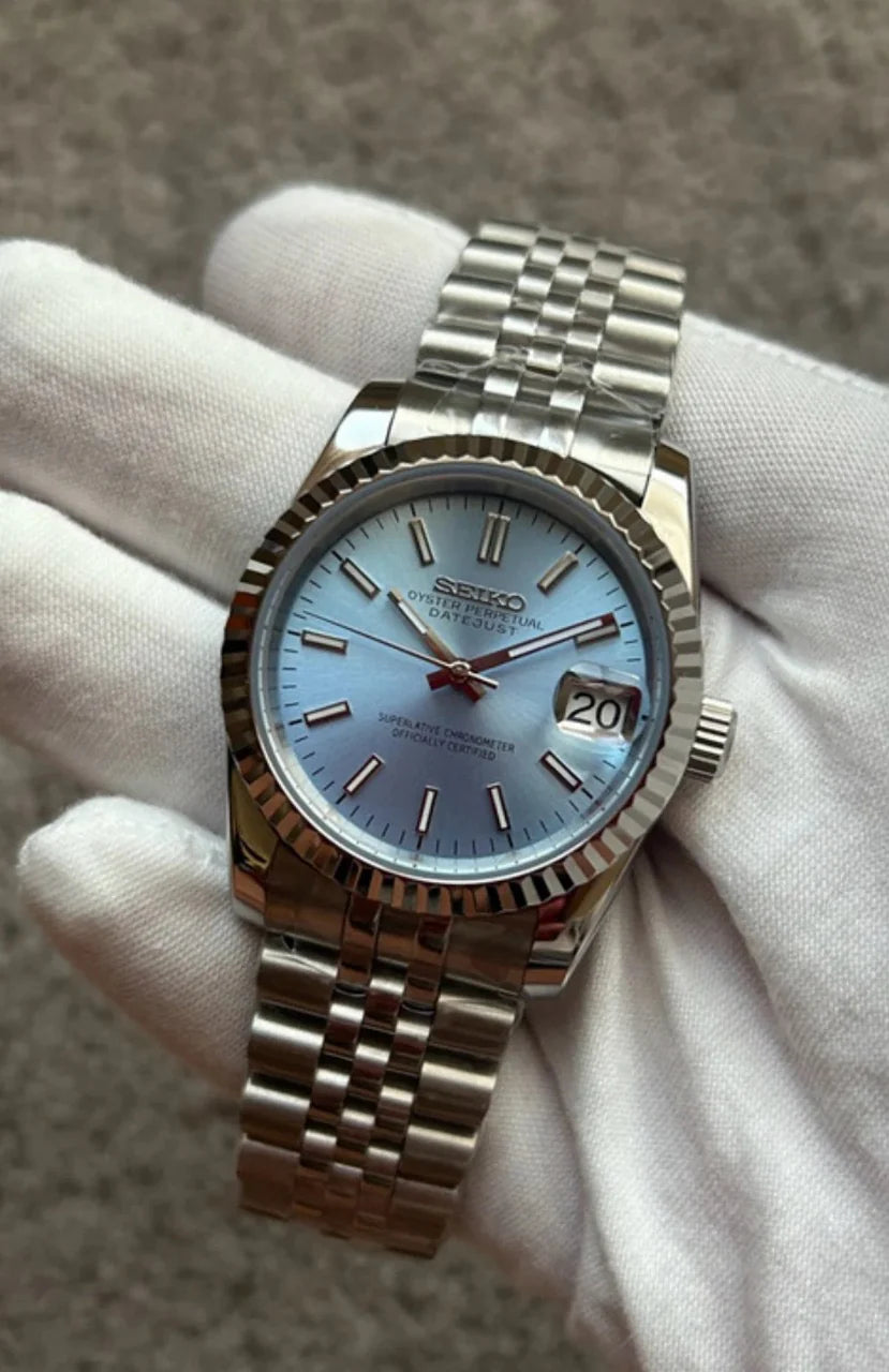 SEIKO MOD OYST ICE BLUE ROMAN
